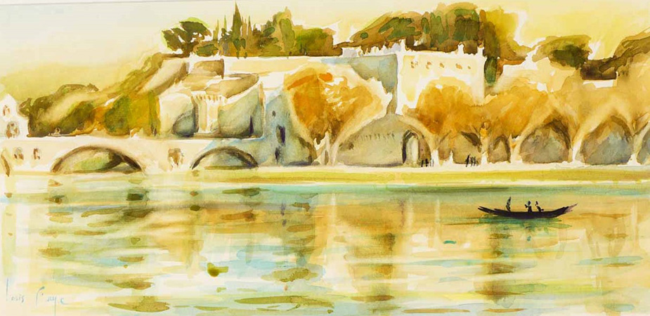 Louis faye artiste peintre pont d'avignon palais des papes